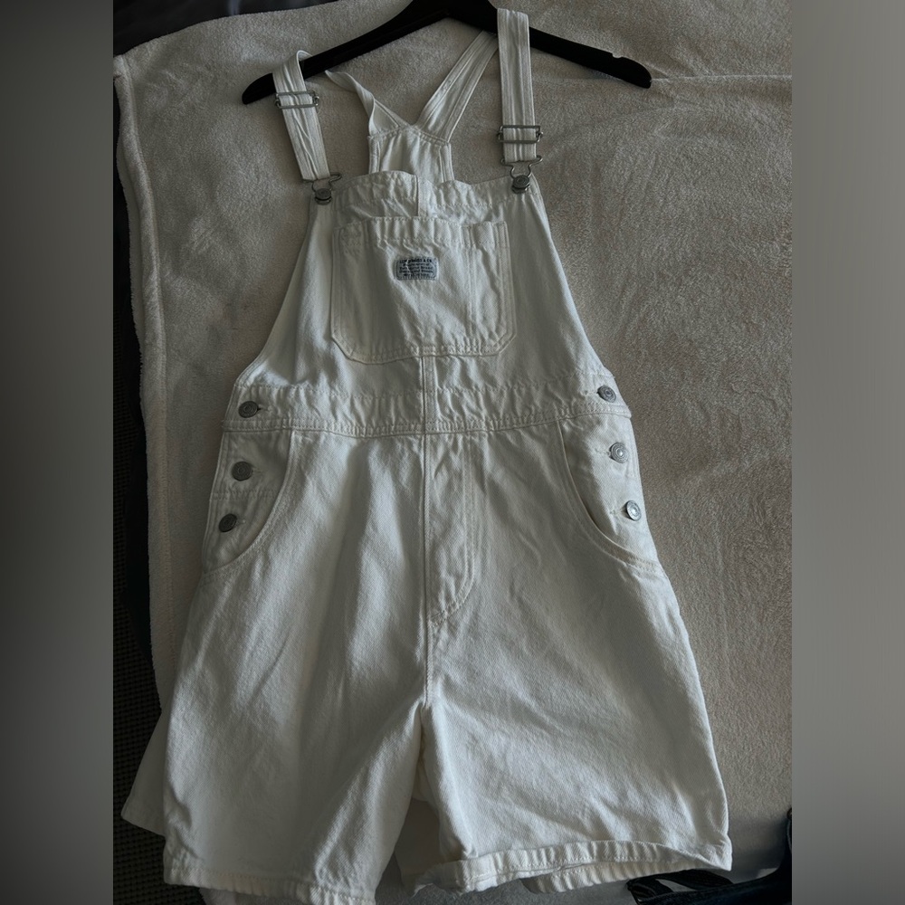Levi's White Overalls